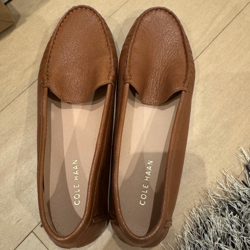 Cole Haan Women's Tan Leather Loafers